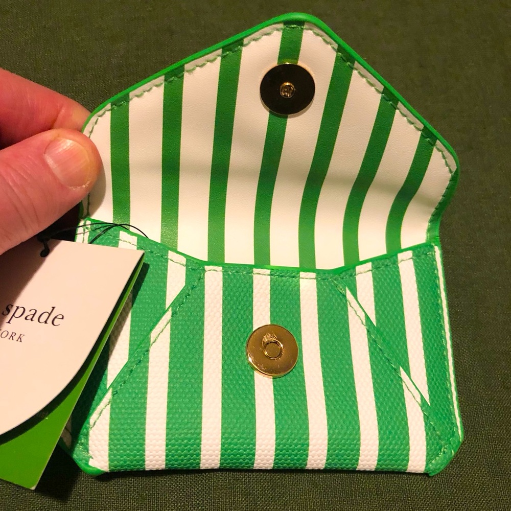 🌴🎉 *NWT* KATE SPADE X TARGET COLLAB STRIPED CARD CASE! 🎊 - Picture 3 of 6